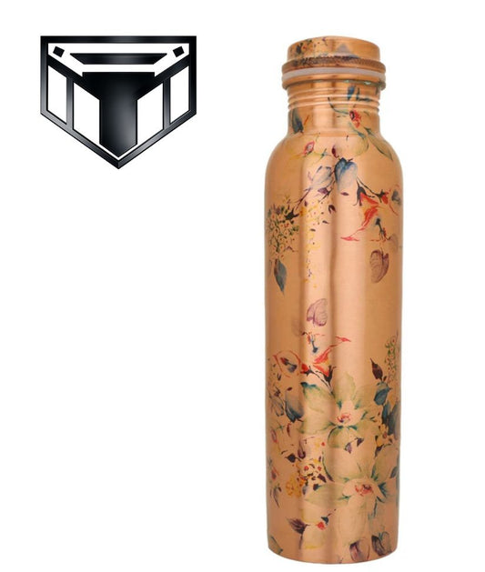 Moko Fleur Handcrafted Copper Bottle - 34oz