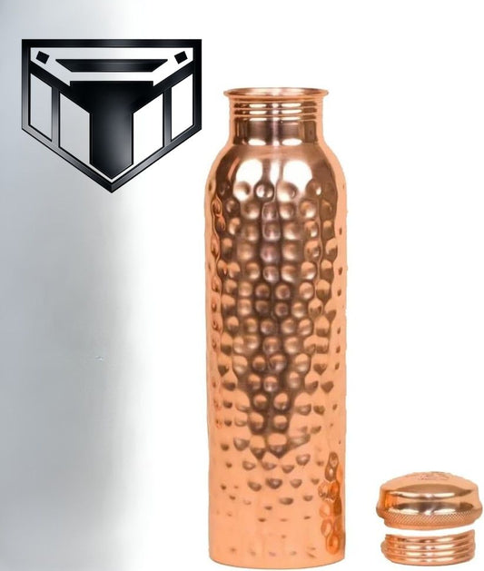 Copper Hammered Water Bottle - 34oz